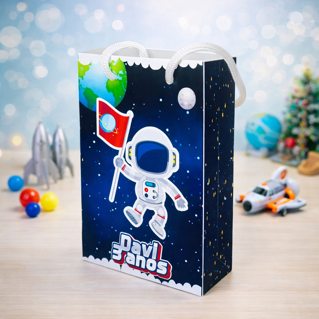 Sacolinha P Astronauta / Personalizados / Lembrancinha de Festa / Aniversário