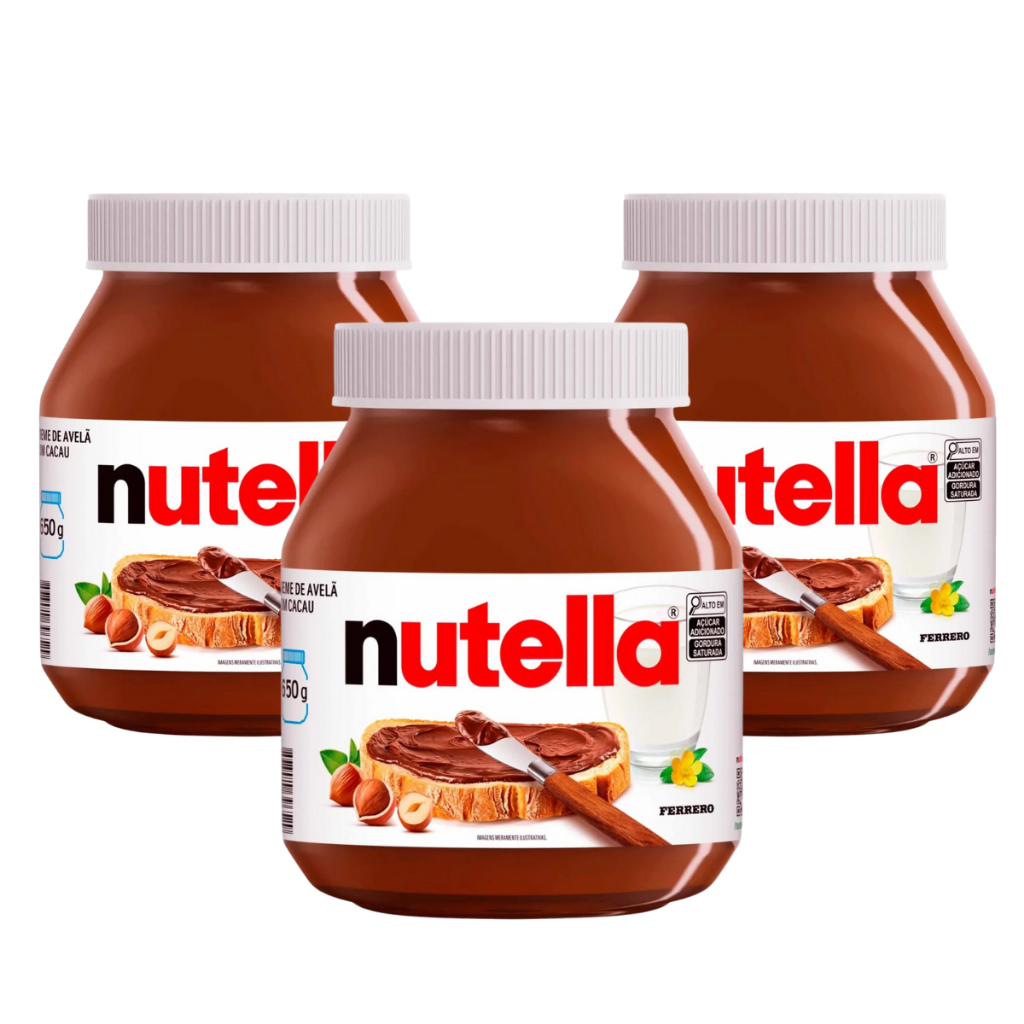 Nutella Creme de Avelã 650g Kit com 3