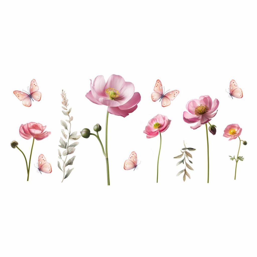 Adesivo Decorativo de Parede Recorte Flores Suspensas Jardim 2,00 metros em Oferta na Shopee