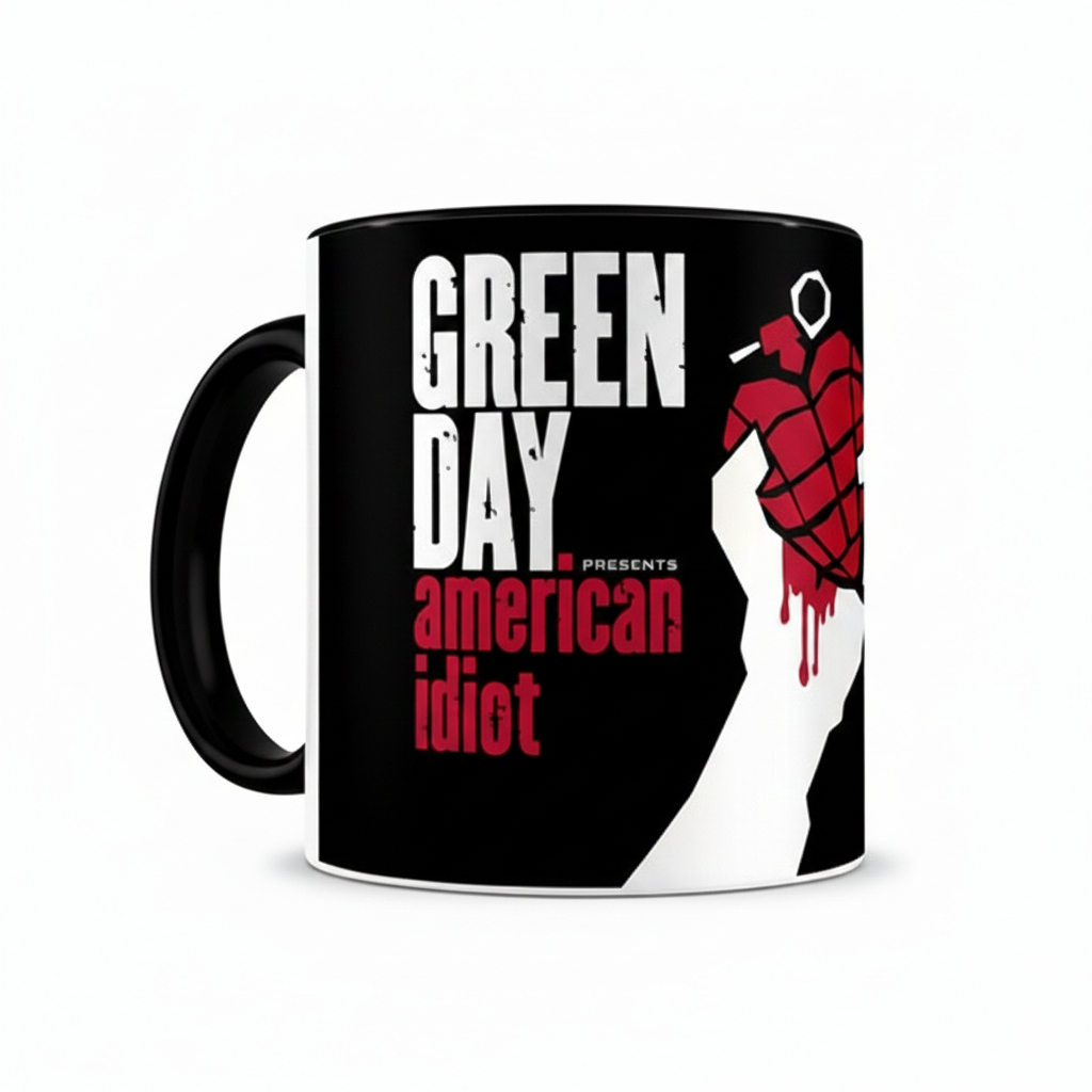 Caneca Green Day American Idiot I rock nerd geek mais vendidos promoção