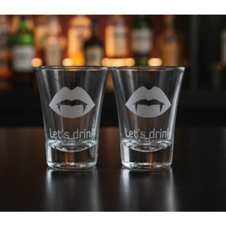 Par de Copo de Shot em Vidro Personalizado à Laser em Oferta na Shopee