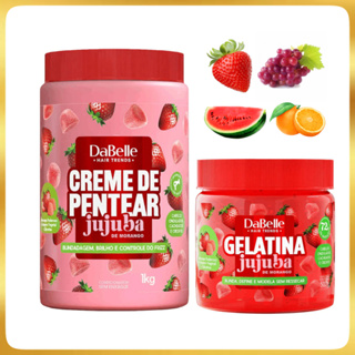Kit Dabelle Jujuba Creme Pentear 1kg Gelatina 500g em Oferta na Shopee