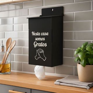 Puxa Saco Suporte Parede Mdf Organizador De Sacolas Cozinha em Oferta na Shopee