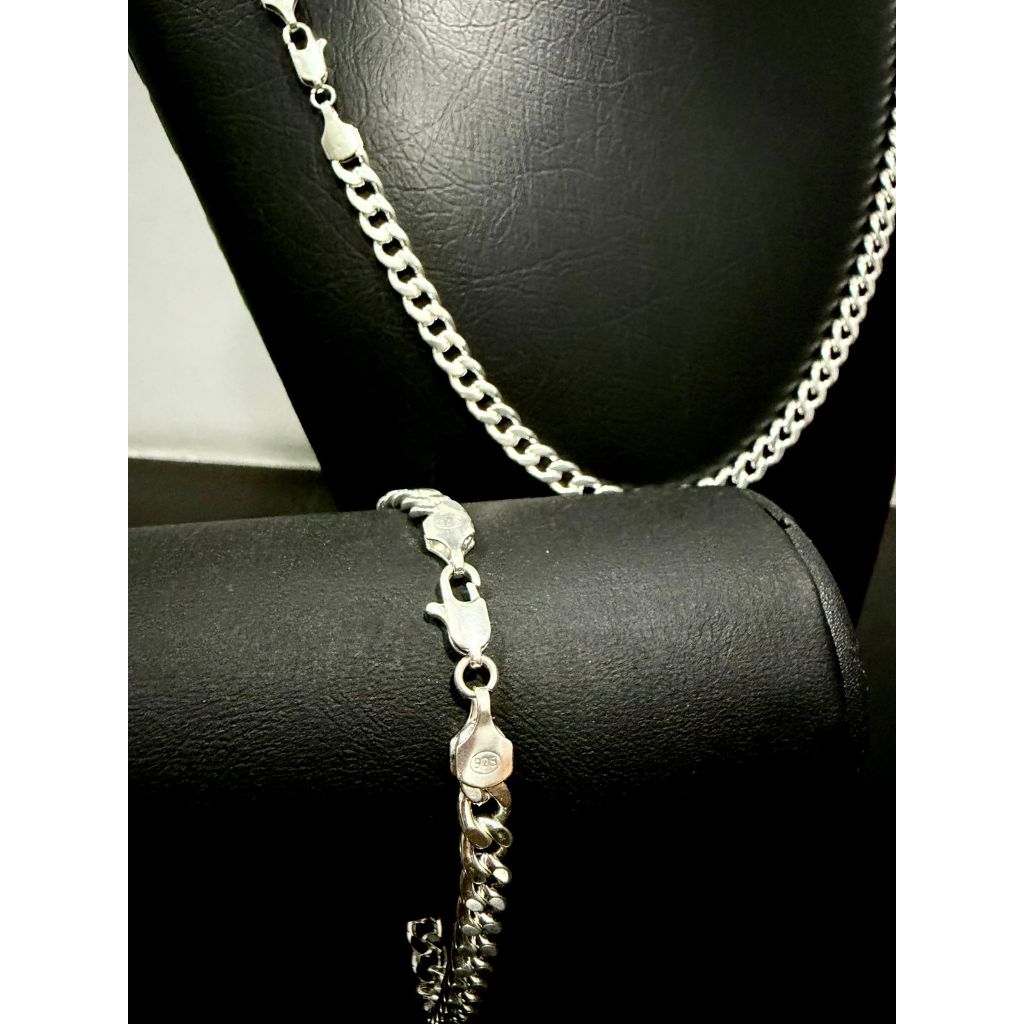 Kit Corrente Escama De Peixe 7MM Pulseira 21CM Cordão 70 CM Prata 925 Legitimo Com Marcação Masculino 100& em Oferta na Shopee