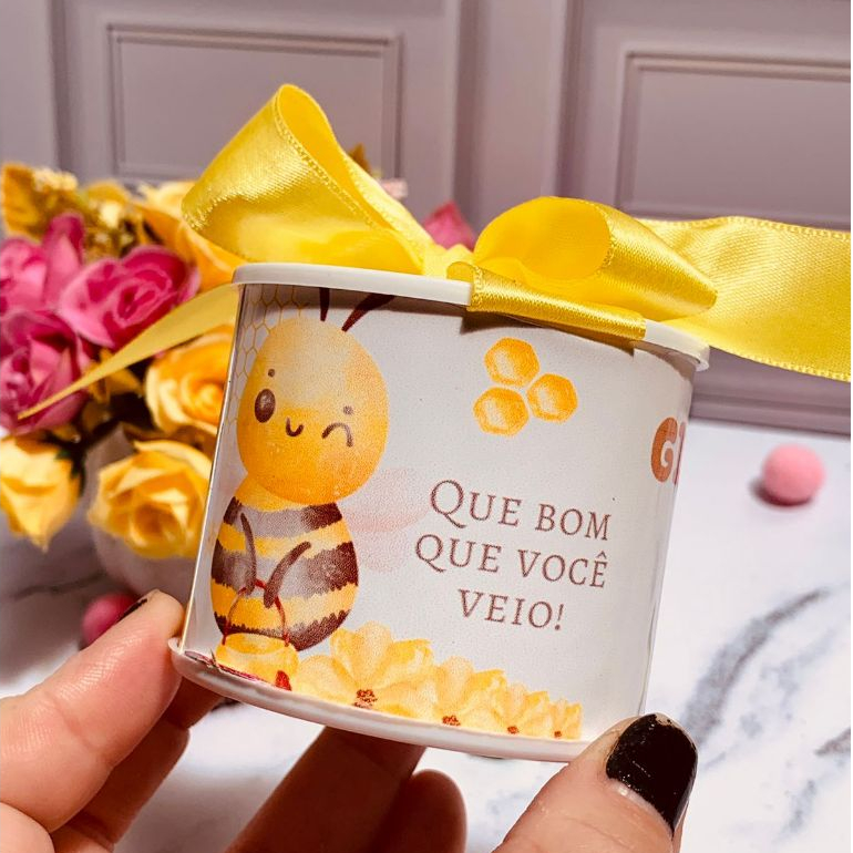 Kit tubolata personalizada 5x6 - Lembrancinhas abelhinha | chá de bb | maternidade | aniversário