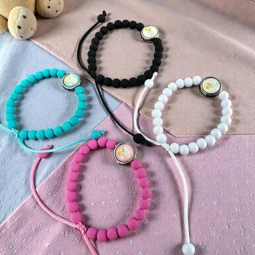 Pulseira Infantil Emborrachada Anjo da Guarda Regulável