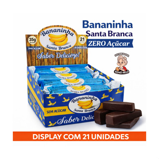 Bananinha Santa Branca ZERO Açúcar Display 21 Unidades em Oferta na Shopee
