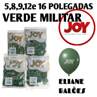 Balão Balões Bexiga de aniversário JOY  verde militar– Escolha o Tamanho (5” "8 9”16”)  profissional em Oferta na Shopee