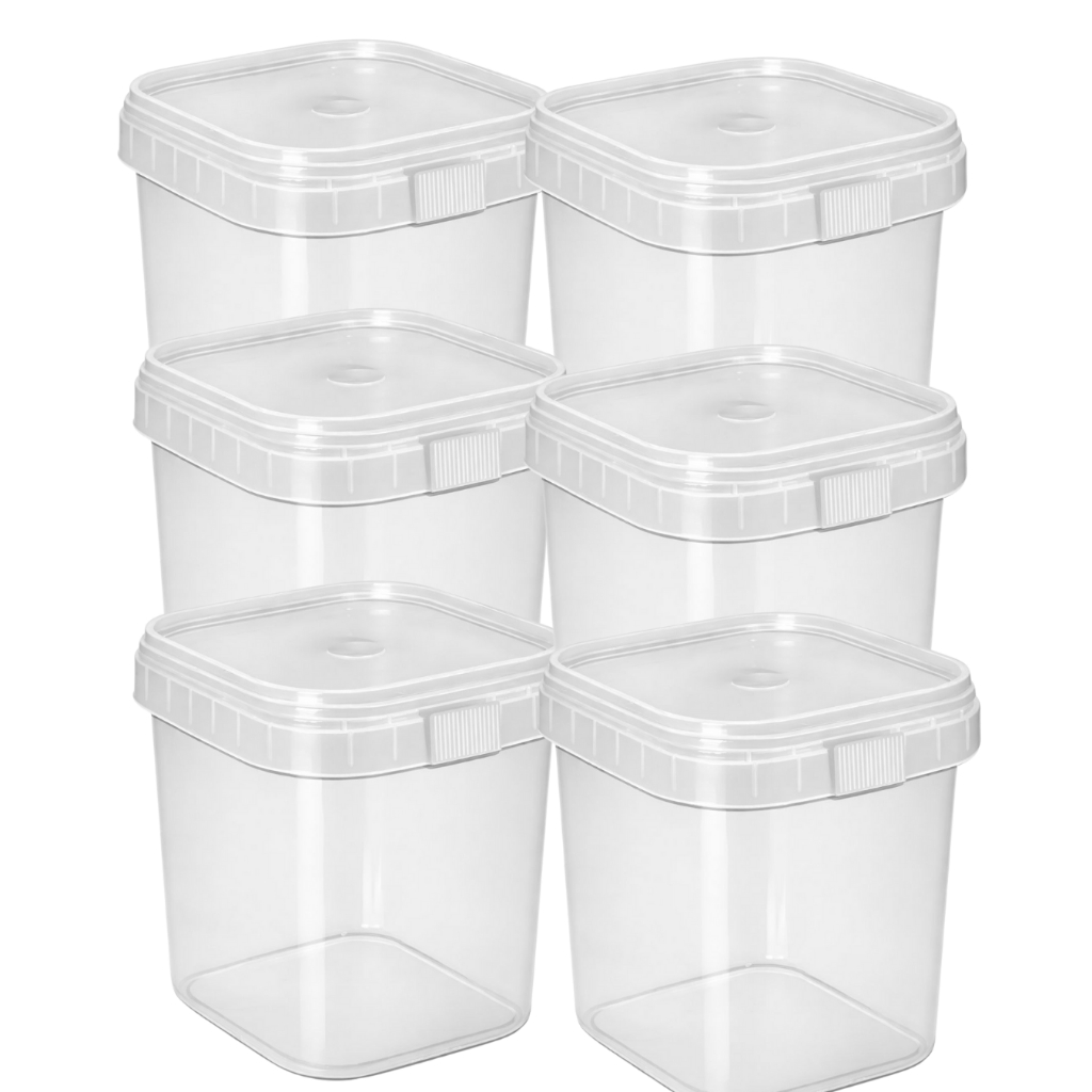 Pote C/ Lacre Quadrado 220ml - Bolo No Pote 50un - C/ Tampa