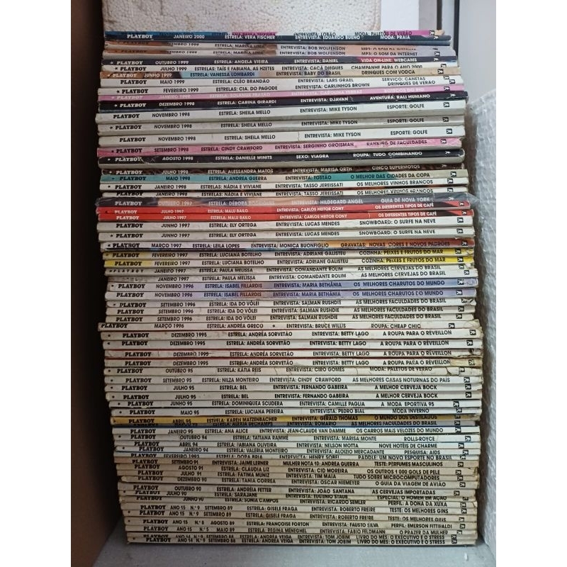 Revistas Playboy Vários Números Valor unitário Leia descrição do anuncio. em Oferta na Shopee