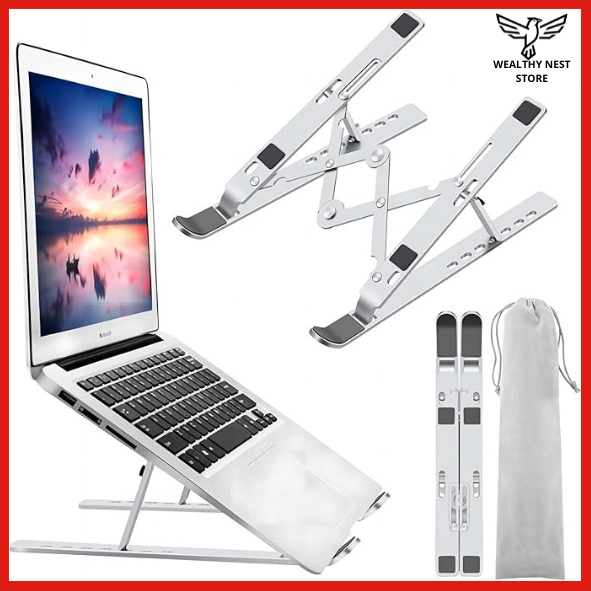 Suporte De Notebook De Metal Para Laptop Tablet Dobrável Ajustável Portátil