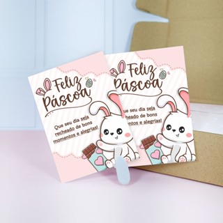 50/100uni folhetos de Páscoa 7x10cm Coelho Fofinho - Pronta Entrega em Oferta na Shopee