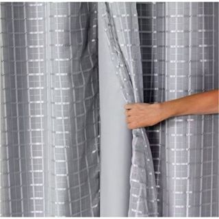 Cortina em Microfibra 3,00m x 2,80m Blecaute Com Tecido Voil Xadrez Voil Liso Sala Quarto Escritorio em Oferta na Shopee