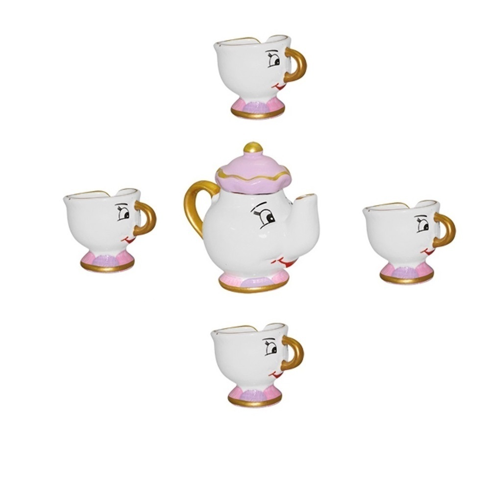 1 Bule e 4 Xicara da Bela festa infantil aniversario em Oferta na Shopee
