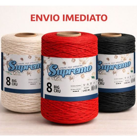 BARBANTE SUPREMO COLORIDO N°8 - 1,800KG - 1411M CRU e CORES em Oferta na Shopee