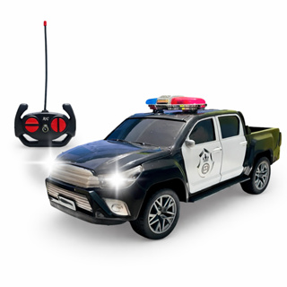 Carrinho Controle Remoto Grande 1:16 6 Canais Luz Farol Som Pick Up Policia Carrinho Interativo em Oferta na Shopee