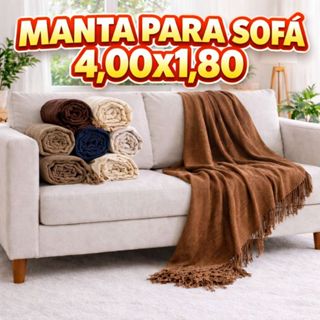 Manta Para Sofá 4,00x180 Tipo Capa De Sofá Luxo King Decoração em Oferta na Shopee