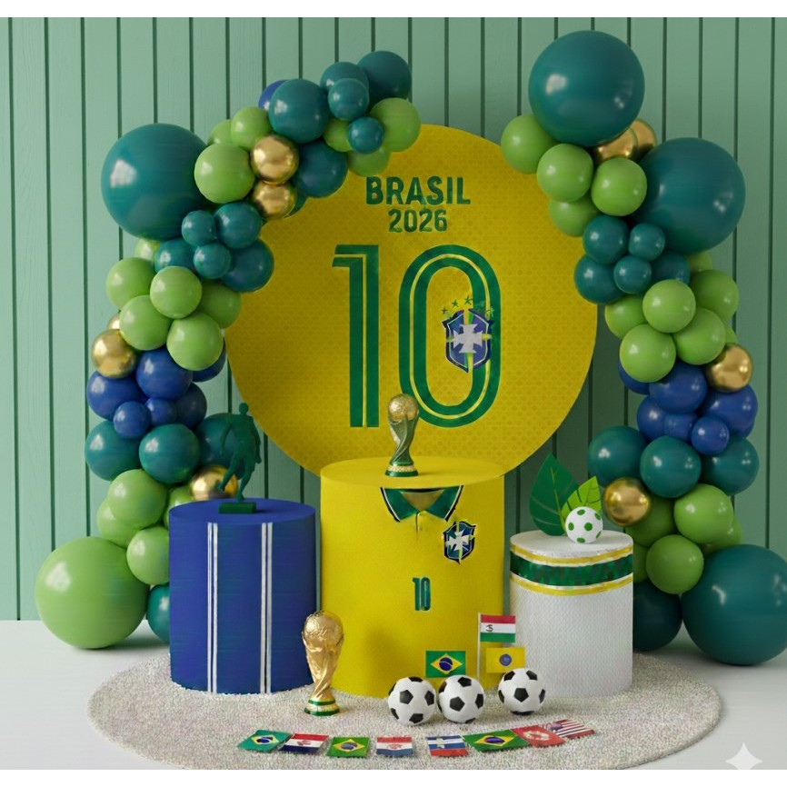 Capas Festiva Decoração Copa Do Mundo 2026 Futebol Brasil Hexa