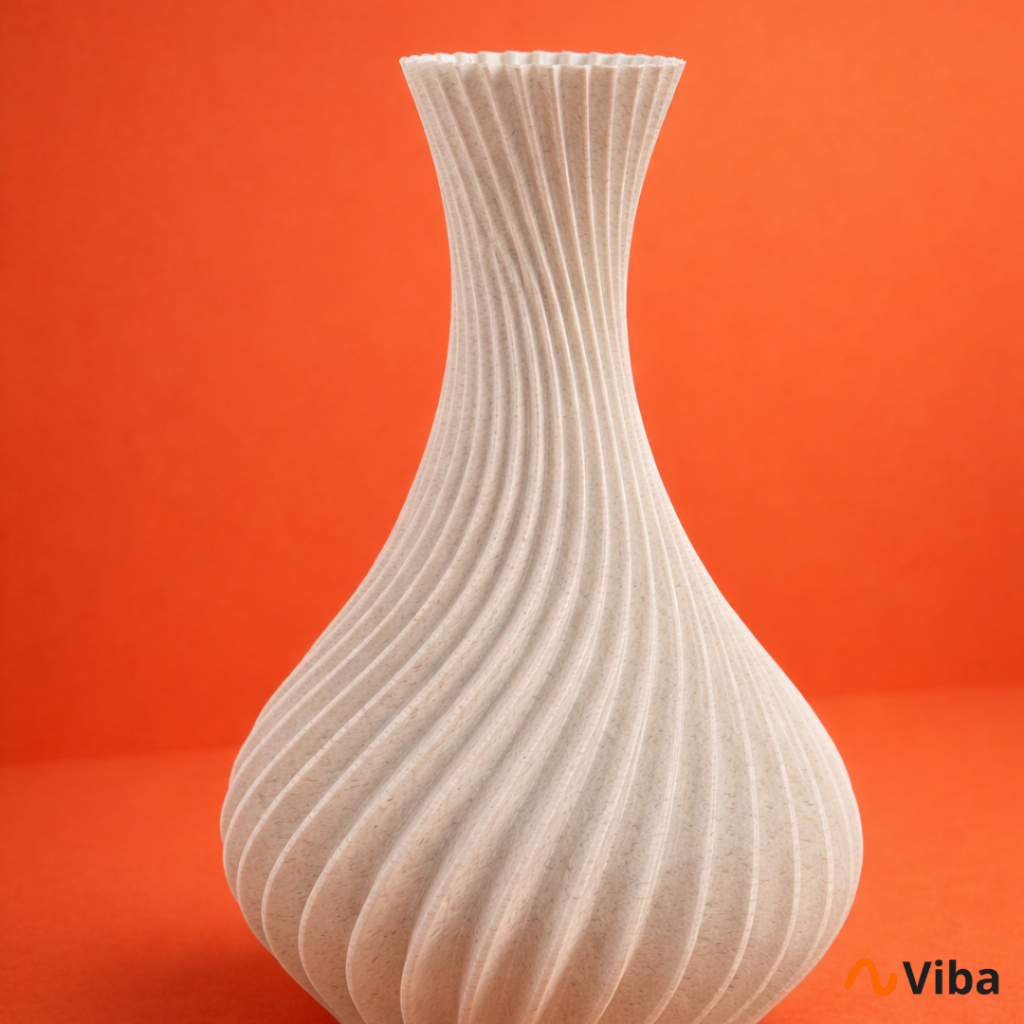 Vaso Decorativo Em Espiral e Letreiro Biblico Decoração Sala Cozinha Ambiente Resistente Granito