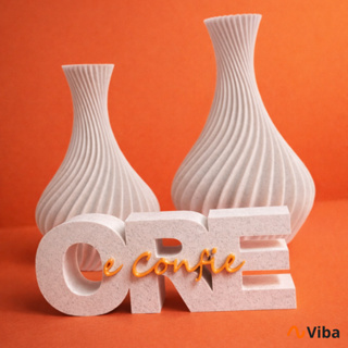 Vaso Decorativo Em Espiral e Letreiro Biblico Decoração Sala Cozinha Ambiente Resistente Granito em Oferta na Shopee