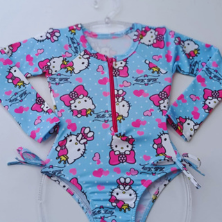 Maiô Infantil manga longa com Proteção Solar UV FPU50 em Oferta na Shopee