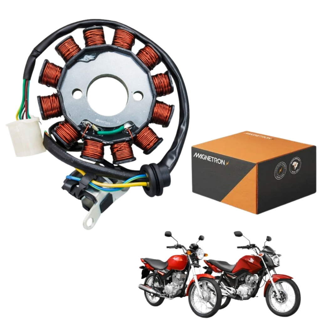Estator Completo Magnetron Honda Cg Fan 125 2009 A 2015 em Oferta na Shopee