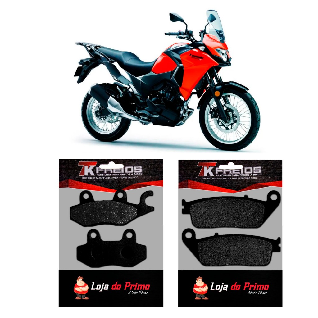 Kit Pastilha Kawasaki Versys-X Versys 300 2017 2018 2019 2020 2021 (Dianteira + Traseira)
