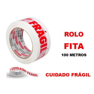 Fita Adesiva  Cuidado Frágil Medida 48mm X 100 metros em Oferta na Shopee