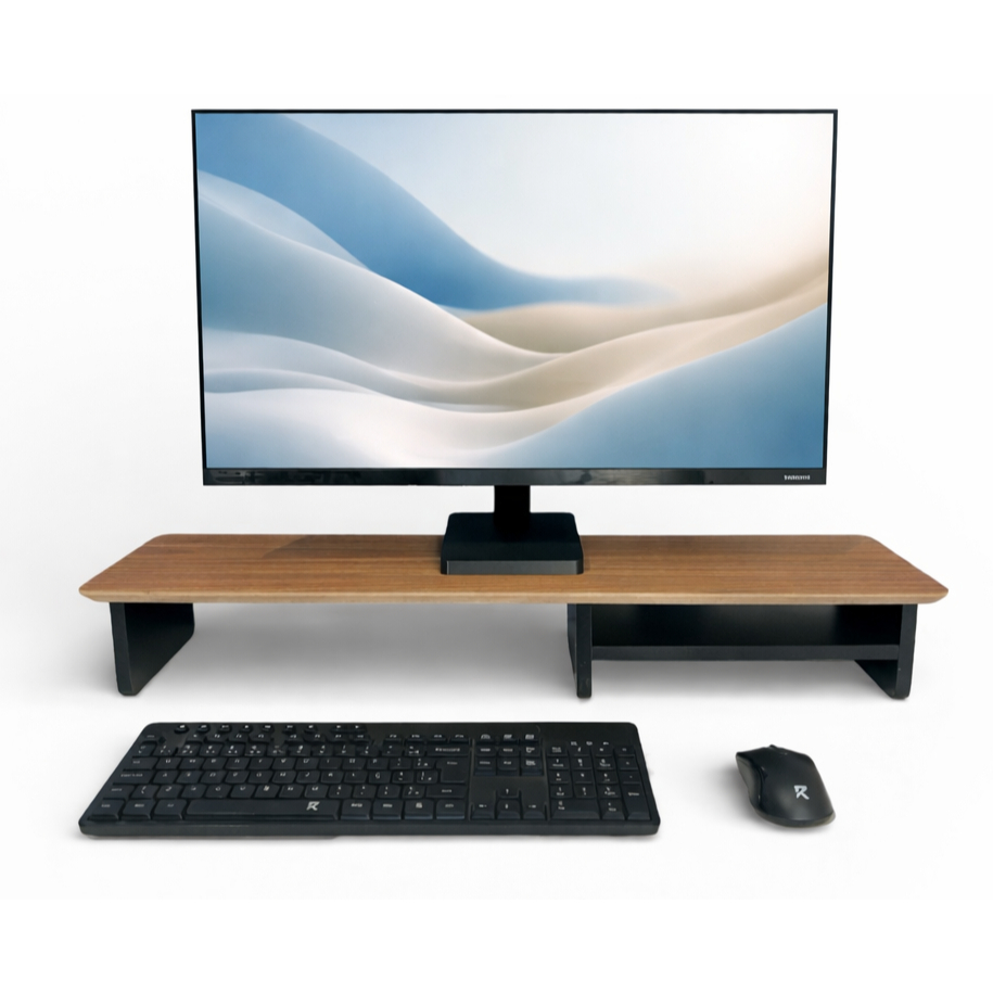 Base Elevada Suporte para monitor 85x22cm PC Gamer MDF Madeirado Monitor Stand