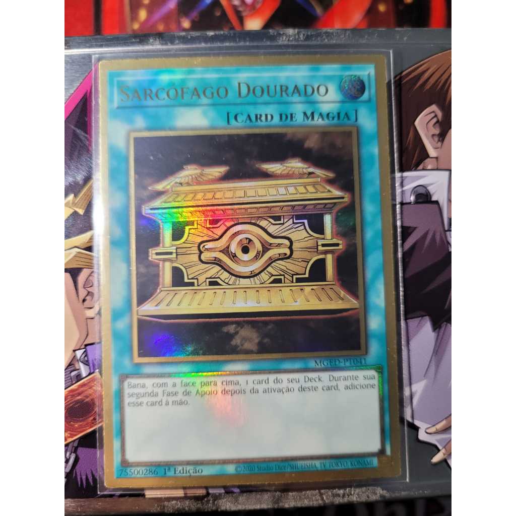Sarcófago Dourado - Gold Sarcophagus - Raridade DOURADO - Yugioh! Original Konami.