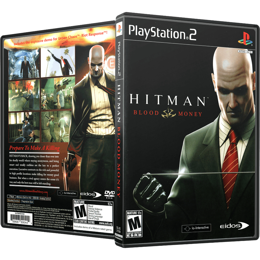 Hitman Blood Money para PS2 PS2 – Mídia Física Com Encarte + Box Completo
