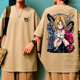 Camisa Camiseta Blusa Oversized Full Metal Alchemist Anime Streetwear 100% Algodão em Oferta na Shopee