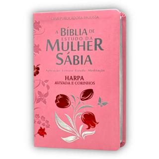 Bíblia Sagrada Evangélica da Mulher Sábia Com Estudo Arc Capa Mole Tulipa Rosa | Letra Hipergigante + Harpa em Oferta na Shopee
