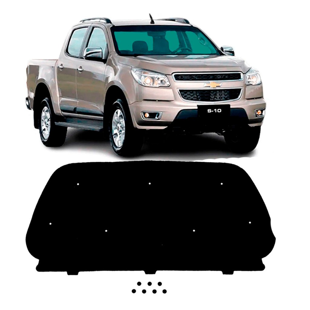Forro Manta Capô Chevrolet S10 Trailblazer 2012 a 2016 Autoadesivo com Presilhas Térmico Acústico em Oferta na Shopee