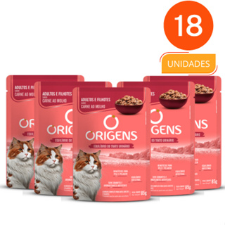 CAIXA 18 UNIDADES - SACHE ORIGENS CARNE AO MOLHO  - ADULTOS E FILHOTES em Oferta na Shopee