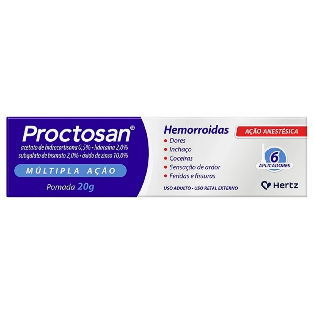 Proctosan Pomada Múltipla Ação 20g Com 6 Aplicadores