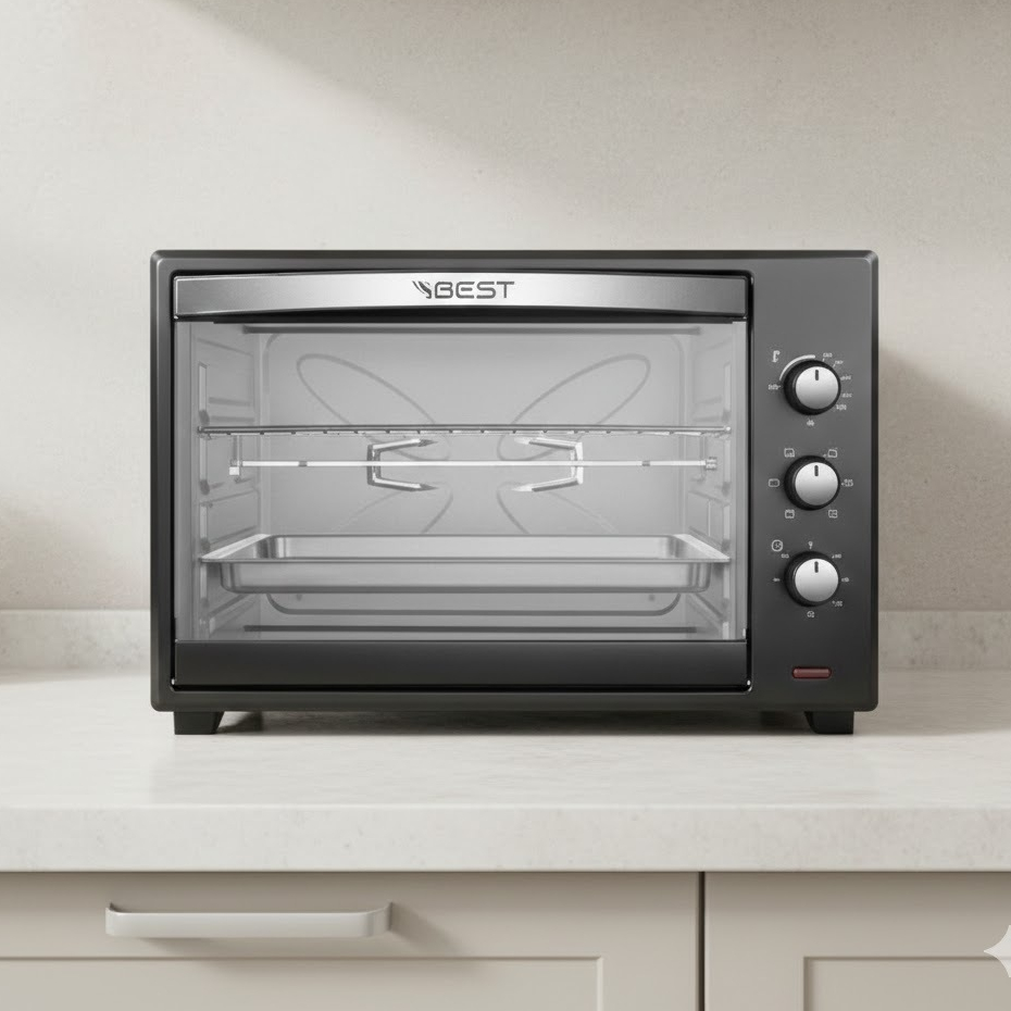 FORNO ELÉTRICO BEST PLUS | 60L | 220V  | PRETO | ESPETO GIRATÓRIO
