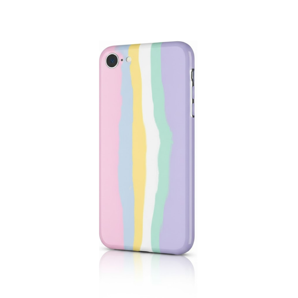 Capinha Arco-íris Colorida Para Iphone 7 E 8 Arco-íris Lisa
