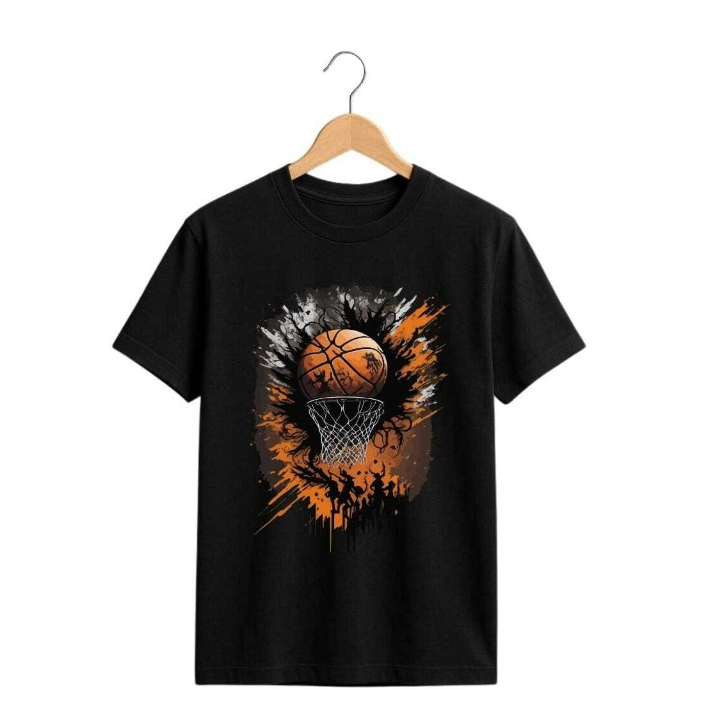 Camiseta Básica Casual Unissex Adulto Confortável Etampada Camisa Basquete Ball Masculino Feminino