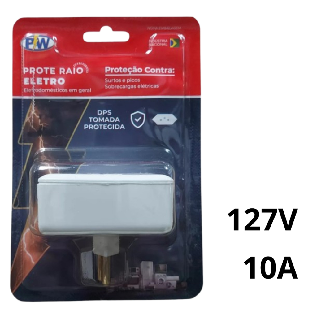 PROTETOR DE RAIO CONTRA QUEDAS DE ENERGIA ELÉTRICA - ELETRO 127V 10A PW em Oferta na Shopee