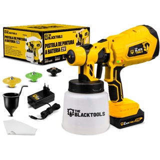 Pistola De Pintura 1000ml 500w Com Bateria 21v Bivolt - The Black Tools em Oferta na Shopee