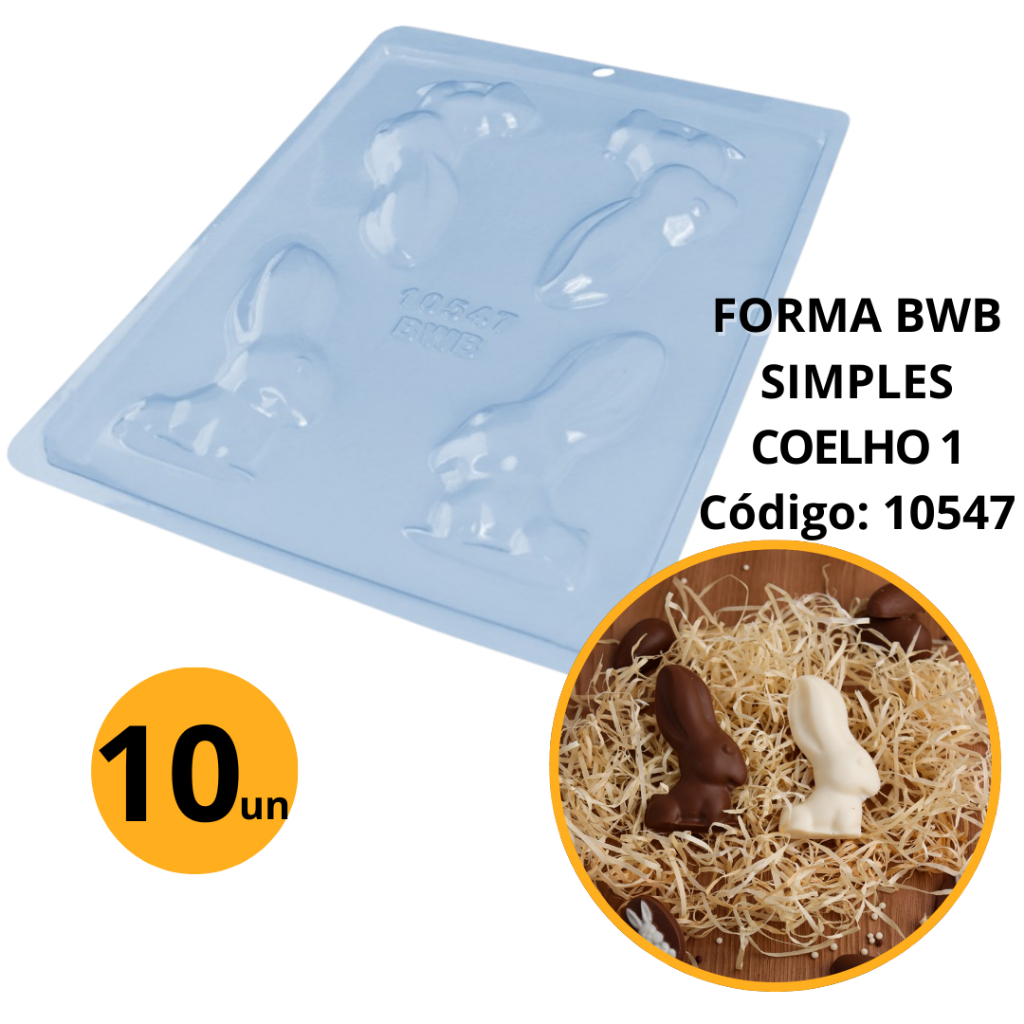 1~10 FORMAs SIMPLES TRAD. - COELHO 1 PÁSCOA COD 10547 (Bwb Simples) Lançamento Pascoa