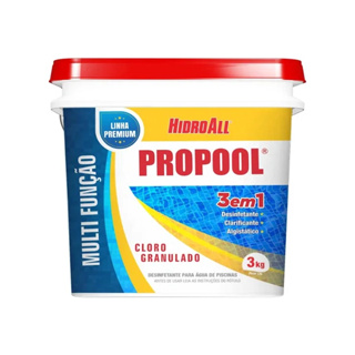 Cloro Multiação Granulado para Piscina Hidroall Propool Dicloro 3 em 1 com 3kg em Oferta na Shopee