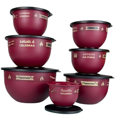 Tupperware Tigela Bacia Murano Toque no Centro para Fechar