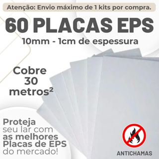 KIT 60 PLACAS EPS FORRO ANTICHAMAS ACÚSTICO ESPESSURA 10mm (1cm) MEDIDAS 100x50x1cm - ENVIO IMEDIATO em Oferta na Shopee