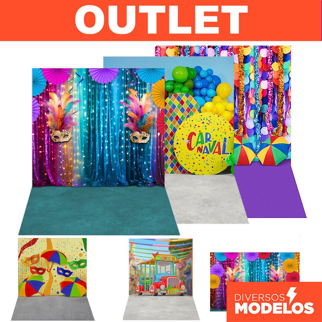 Fundo Fotográfico Carnaval Em Tecido Sublimado 170x120m - OUTLET