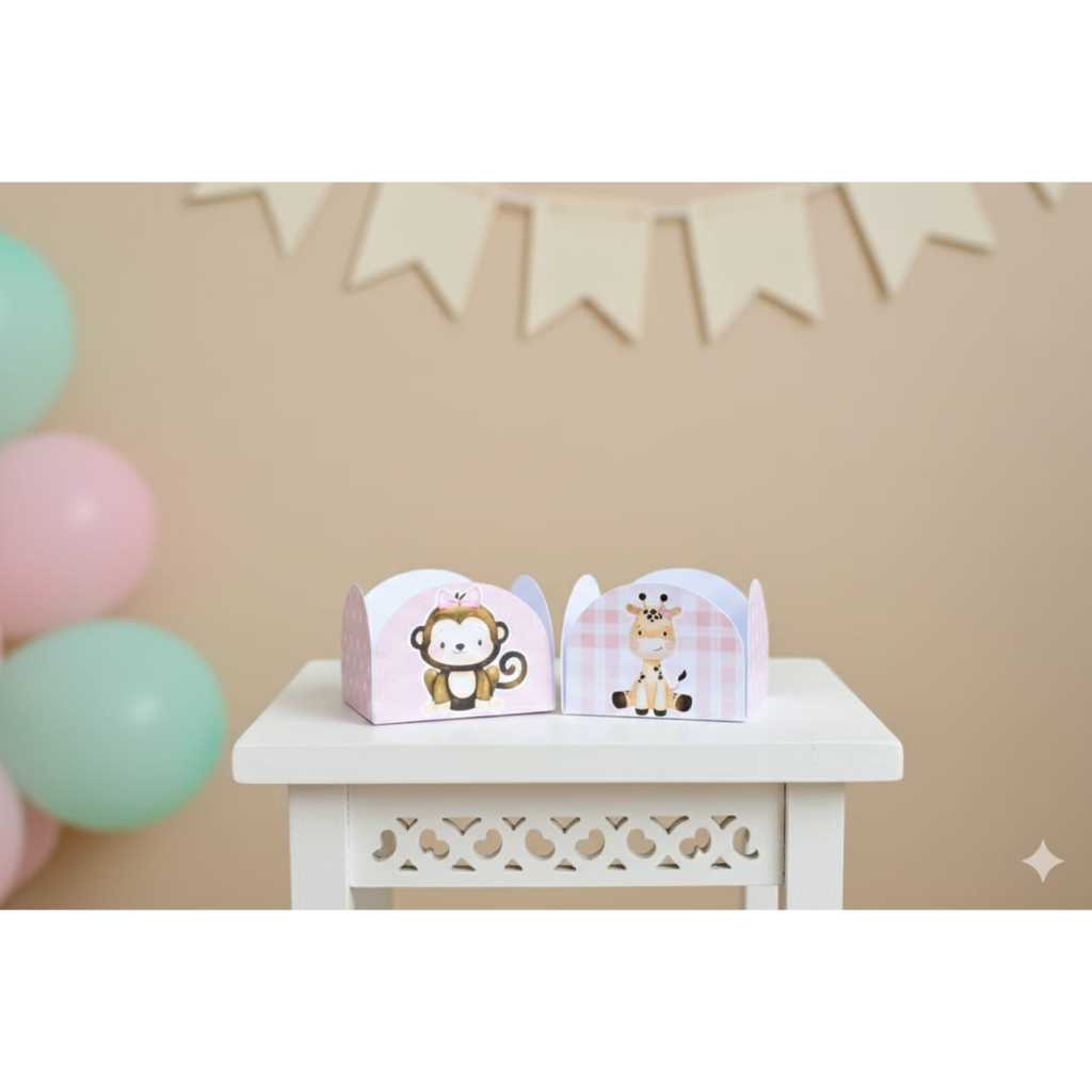 Envio Rapido- Forminha de docinhos personalizada Safari rosa| festa infantil| qualquer tema| lembrancinha aniversário