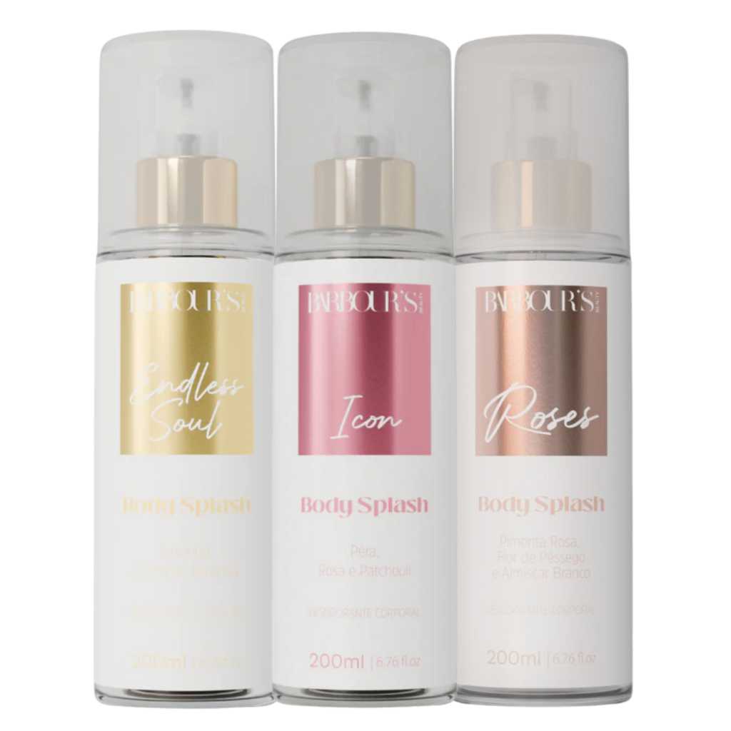 Kit 3 Body Splash Icon Endless Soul  Roses 200ml Barbours em Oferta na Shopee