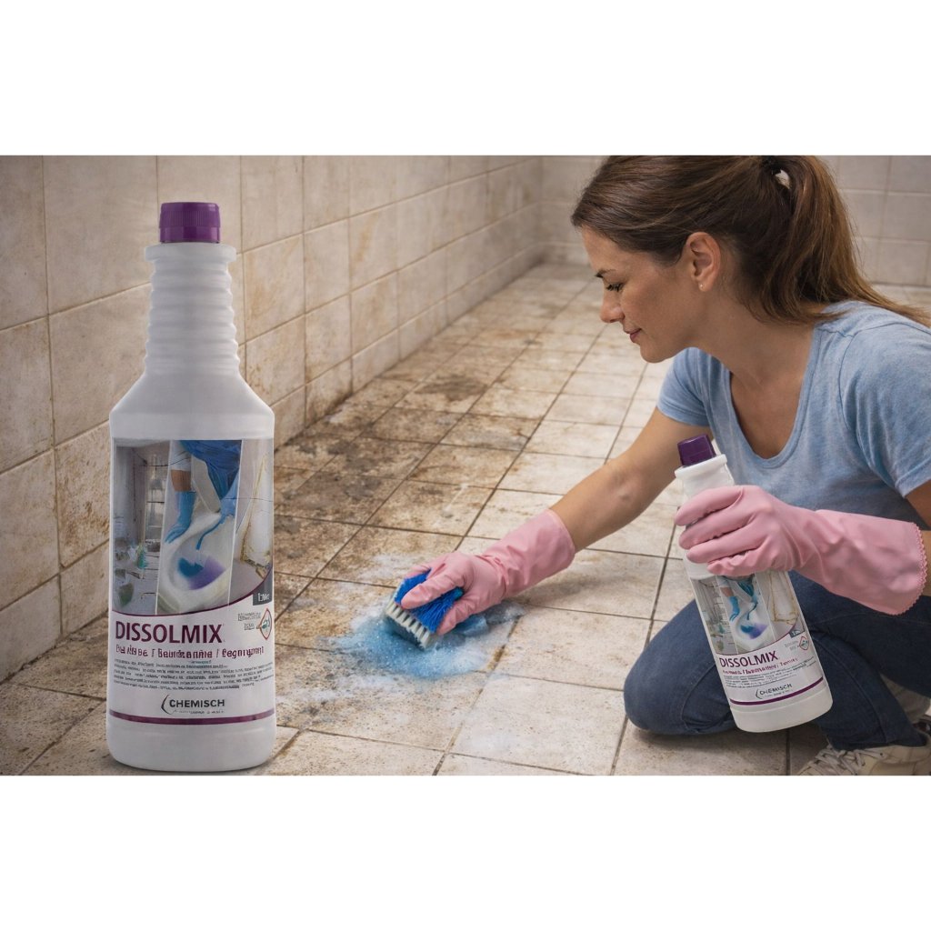 Detergente Dissolmix 1L desincrustante limpeza pesada vasos sanitarios,ferrugem,cimento,rejunte pós obra roxinho