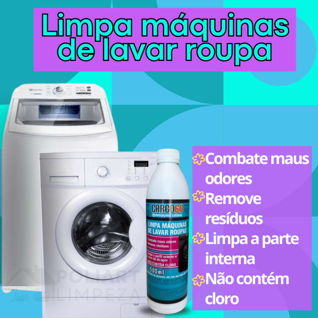 Limpa Máquina de Lavar Roupa Efervescente Remove Manchas Combate aos Maus Odores Resíduos TiraManchas Mofo Bolor crostas